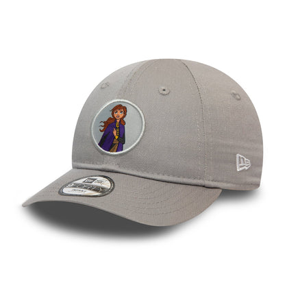 New Era Baby 9FORTY Anna Baseballpet - Disney Frozen-personagelogo - Grijs