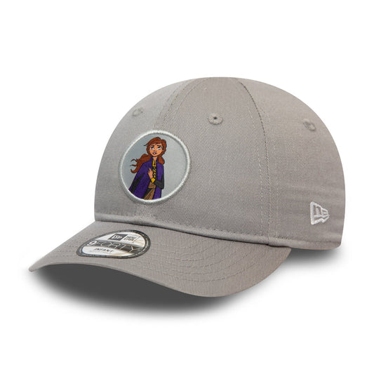 New Era Baby 9FORTY Anna Baseballpet - Disney Frozen-personagelogo - Grijs