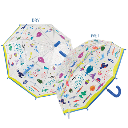 Parasol zmieniający kolor – Ocean (przezroczysty)