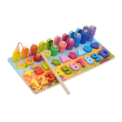 3DPuzzleCraft - 3D-Zahlenpuzzle aus Holz zum Sortieren von Montessori-Spielzeug