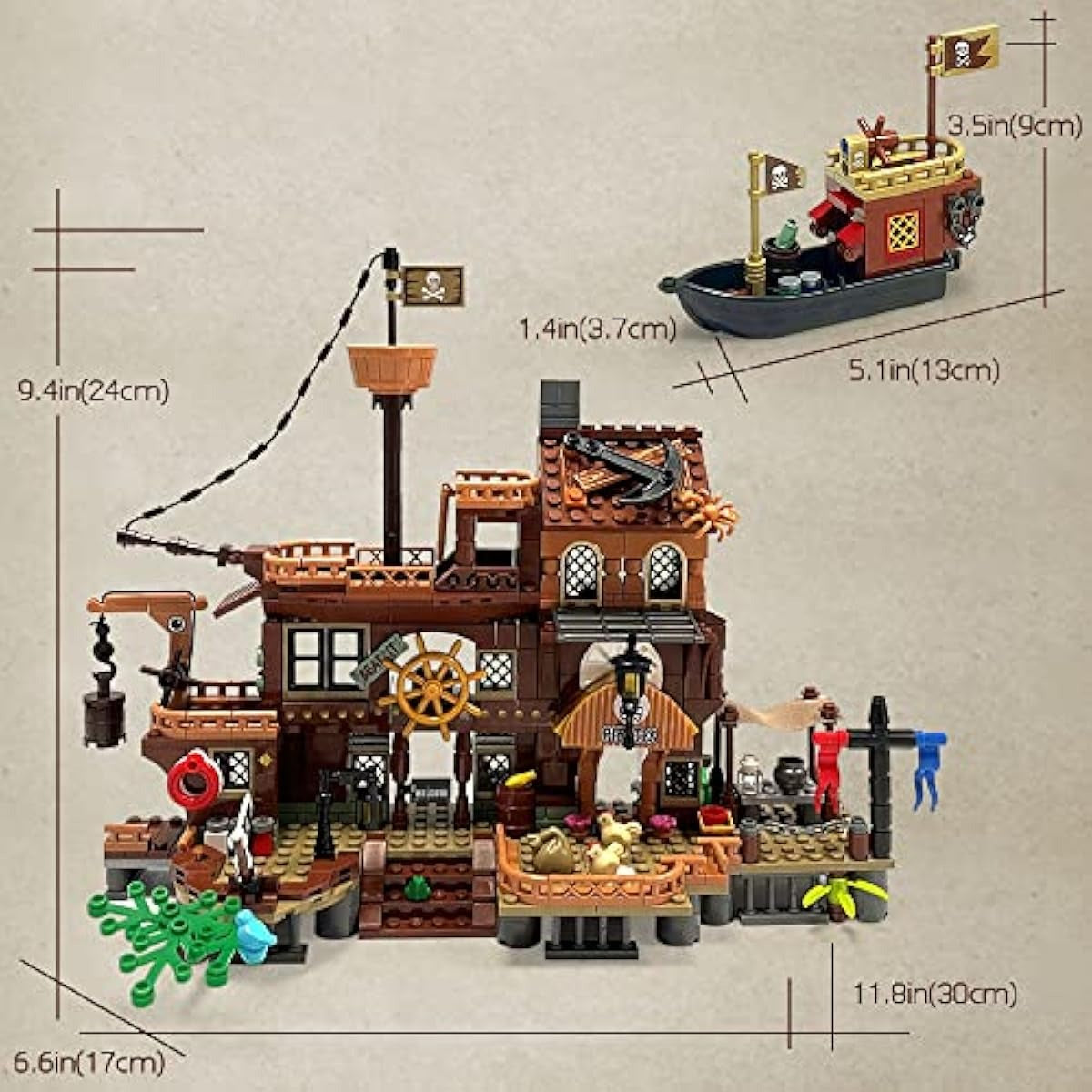 TreasureFortress - Piratenboot Bau-Spielzeug