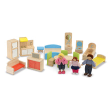 Houten poppenhuis met hoge hoogte