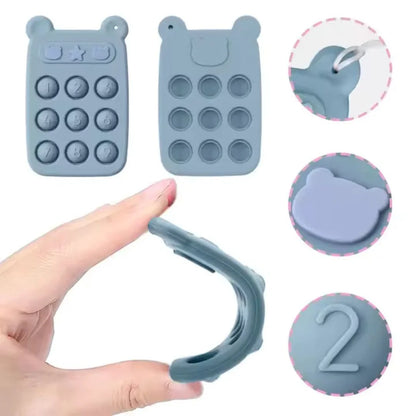 SiliPop - Zappel-Zahlenblock und Beißring aus Silikon für Babys