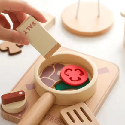 TinyCooks – Holzspielküche für Kinder ab 3+ – Fördert Fantasievolles Spiel