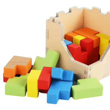 WoodieCraft – 3D Tetris-Puzzle-Zug für Kinder ab 3+ – Fördert Problemlösungsfähigkeiten
