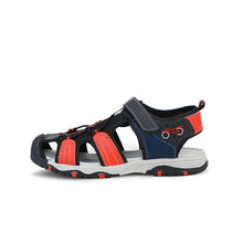 JONGENS ZWARTE & RODE TREKKERS SANDALEN
