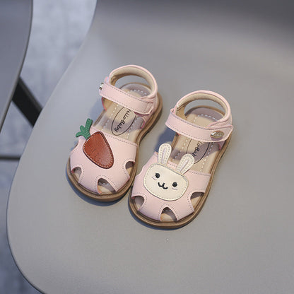 Casual sandalen met konijnen- en wortelmotief