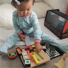 Houten sushi snijset