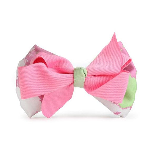 MEISJES HAARSTRIK - ROZE EN GROEN