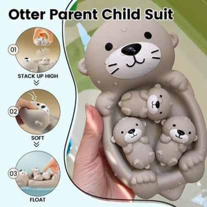OtterNest – Schwimmende Otter-Familien-Badespielzeuge für Kinder ab 1,5 Jahren – Fördert Bindung & Fantasievolles Wasserspiel