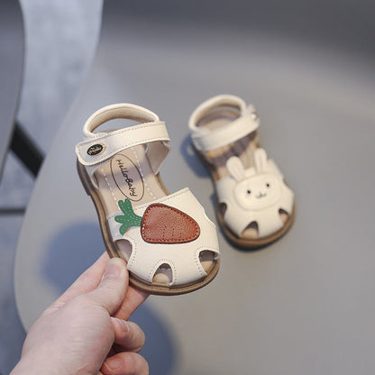 Casual sandalen met konijnen- en wortelmotief