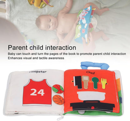 TactileTales – Interaktives Weiches Stoffbuch für Babys – Fördert die sensorische Entwicklung und Feinmotorik