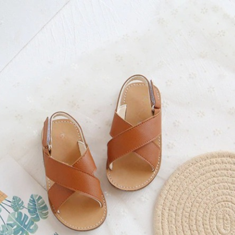Cross-Tied Sandals For Kids