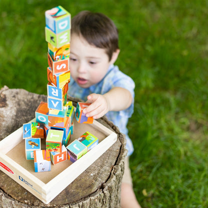National Parks Alphabet & Animals Cube Puzzle – 24 Wooden Block Pieces