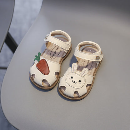 Casual sandalen met konijnen- en wortelmotief