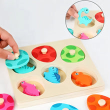 DinoCraft - Hölzernes Dinosaurier-Puzzle-Set für Kleinkinder
