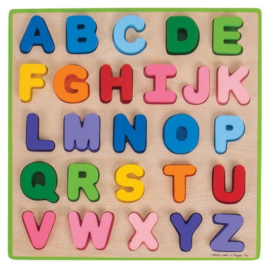 BigJigs Toys ABC Puzzel - Helder