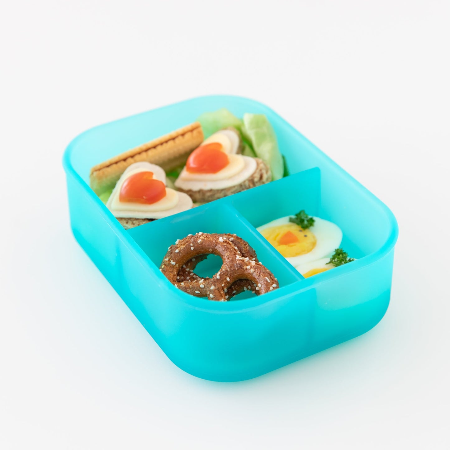 Siliconen Bento Box 3 Sectie: Blauwe Gelei