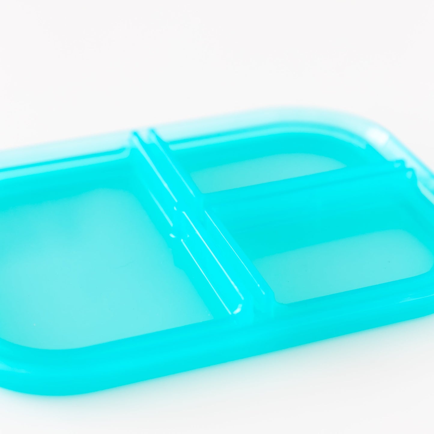 Siliconen Bento Box 3 Sectie: Blauwe Gelei