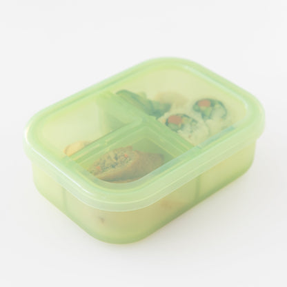 Siliconen Bento Box 3 Sectie: Groene Gelei