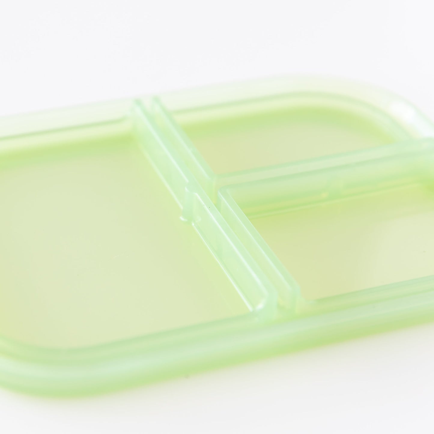 Siliconen Bento Box 3 Sectie: Groene Gelei