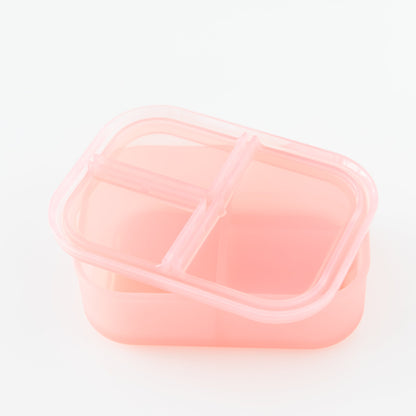 Siliconen Bento Box 3 Sectie: Roze Jelly