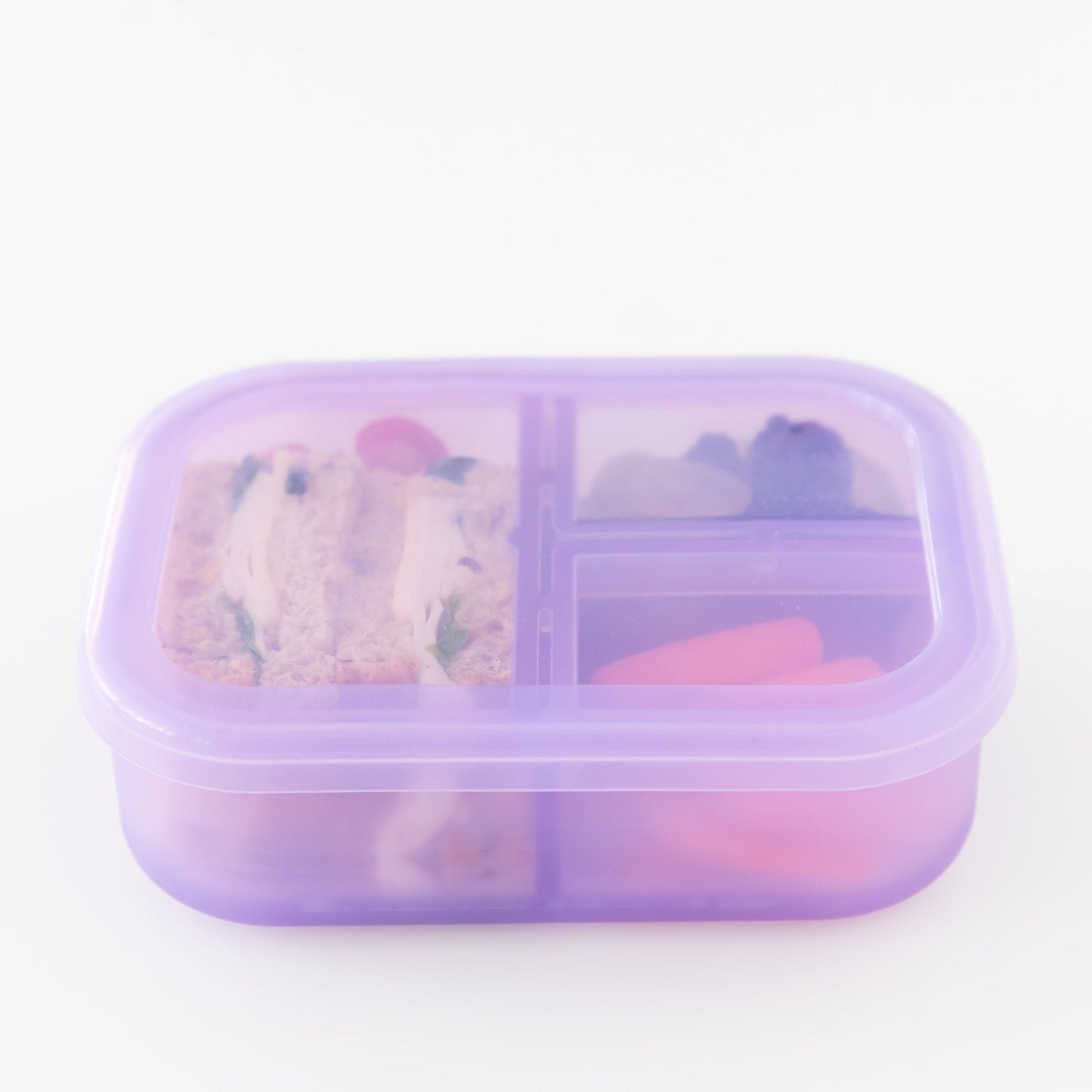 Silicone Bento Box 3 Section: Purple Jelly
