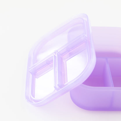 Silicone Bento Box 3 Section: Purple Jelly