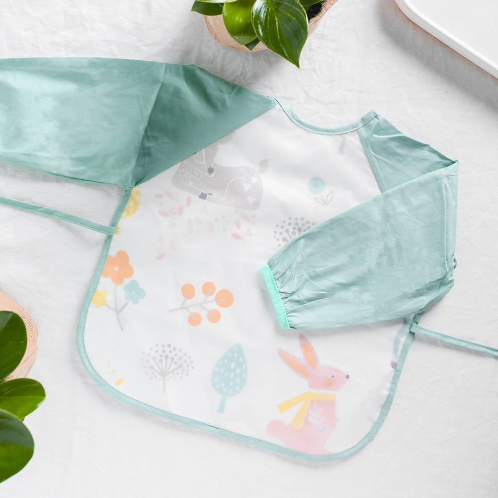 Baby schort met lange mouwen en slabbetje Lil Wild Cats