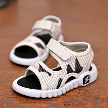 Bedrukte platte sandalen voor peuters