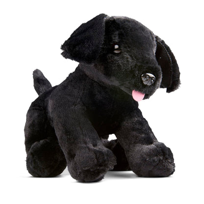 Zwarte labrador puppy knuffeldier