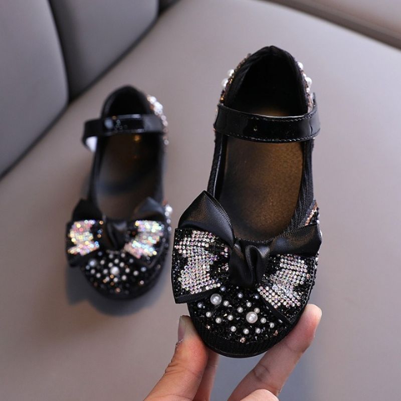 Kindersandalen met strik en strass