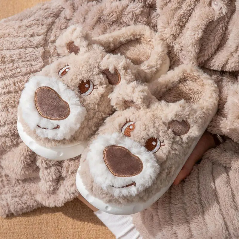 Blissful Bear Design Soft Slipper