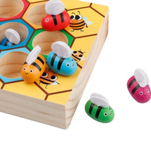 BuzzNest – Montessori Bienen-Farbsortierspiel für Kleinkinder ab 3 Jahren – Pädagogisches Holzspiel mit Pinzette