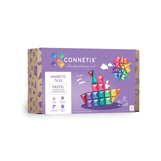 Connetix Tiles - 64-delige pastel startset