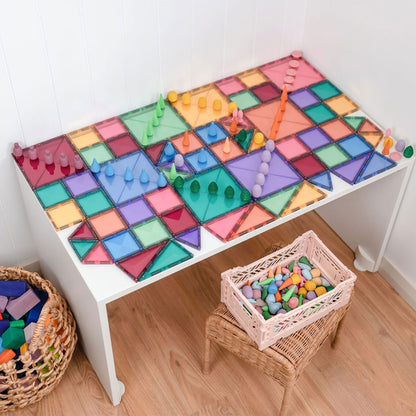 Connetix Tiles – 64-elementowy zestaw startowy w pastelowych kolorach