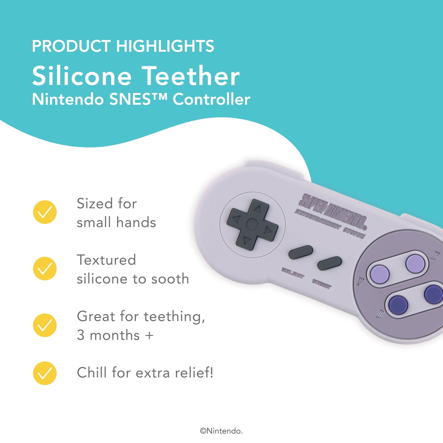 Siliconen bijtring: Nintendo SNES™-controller
