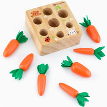 CarrotNest – Montessori Holz-Wurzelspiel für Kleinkinder Ab 1 Jahr – Sortier- und Ziehspiel zur Förderung der Motorik
