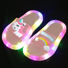 Cartoon dierenprints verlichte pantoffels