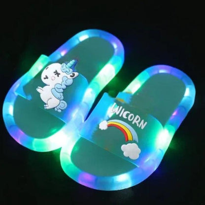 Cartoon dierenprints verlichte pantoffels