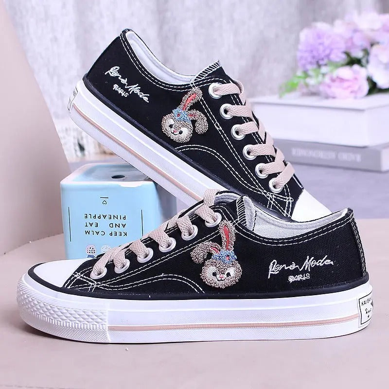 Cartoon Bugs Bunny Print Canvas Sneaker