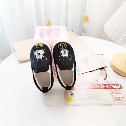 Cartoon Mickey Minnie Mouse-personages bedrukte schoenen