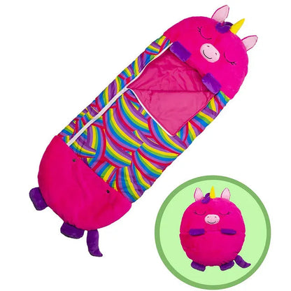 CuddleHaven - 2 in 1 Cartoon Kinder Schlafsack/Kissen
