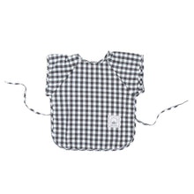 Klassieke baby-overhemd met korte mouwen en ruitjesmotief in marineblauw