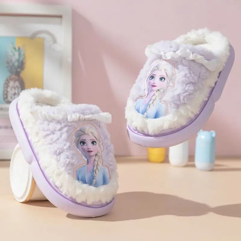 Ciepłe kapcie domowe Frozen Elsa 