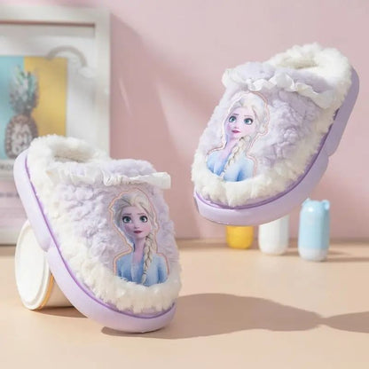 Ciepłe kapcie domowe Frozen Elsa 