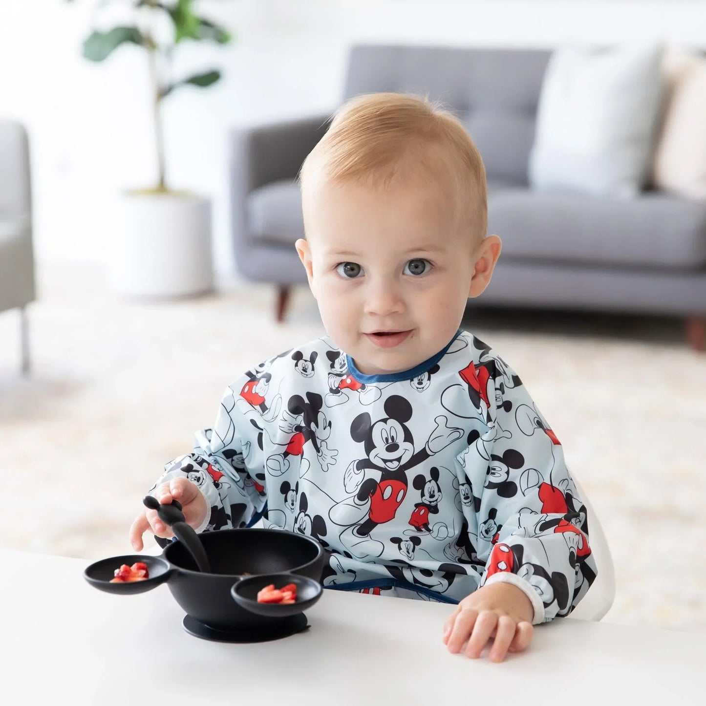 Siliconen eerste voedingsset: Mickey Mouse Classic Black