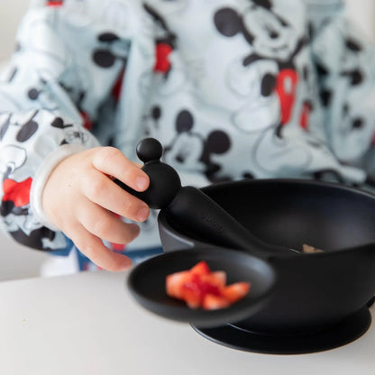 Siliconen eerste voedingsset: Mickey Mouse Classic Black