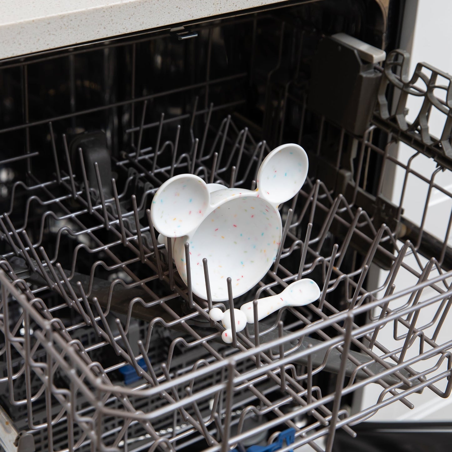 Siliconen eerste voedingsset: Mickey Mouse Vanilla Sprinkle