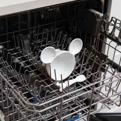 Siliconen eerste voedingsset: Mickey Mouse Vanilla Sprinkle